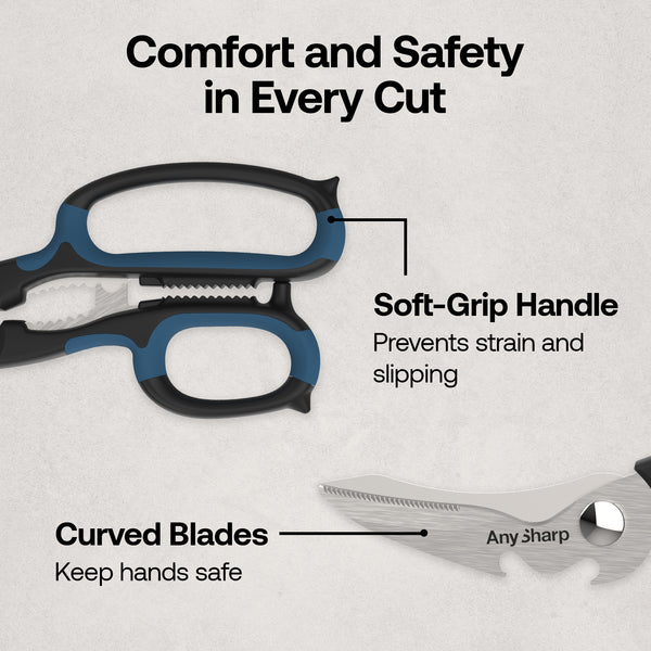 Anysharp 5 in 1 Scissors Multi Function Scissors
