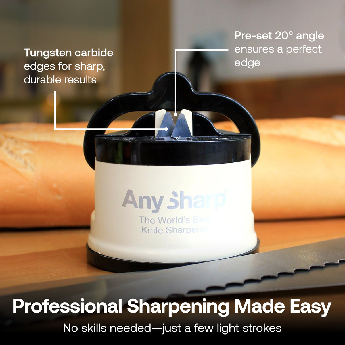 Anysharp Editions Knife Sharpener in Cream