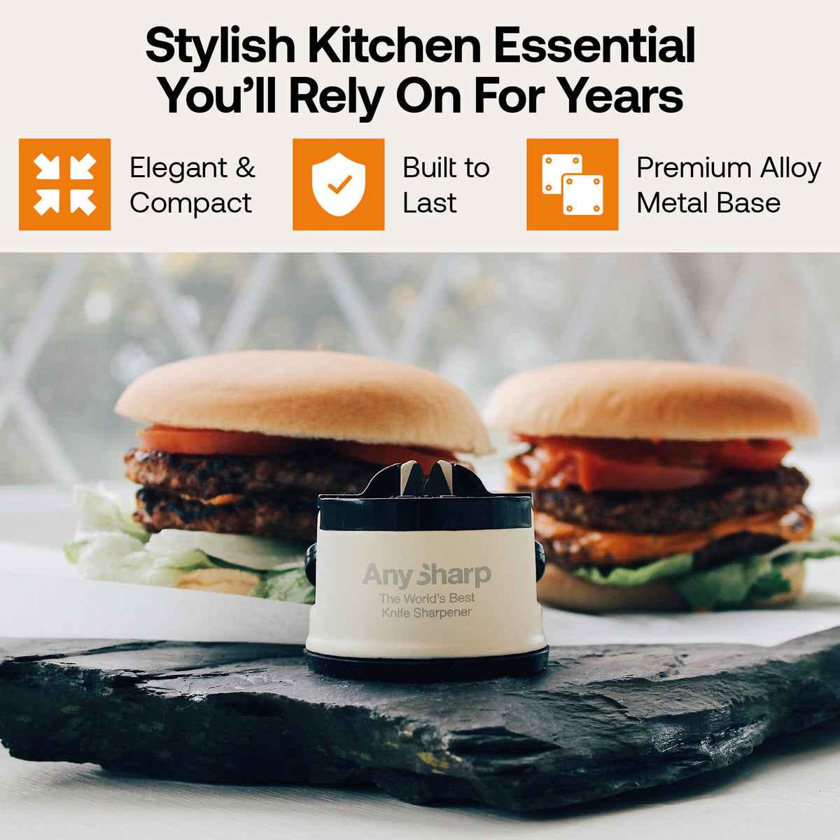 Anysharp Editions Knife Sharpener in Cream