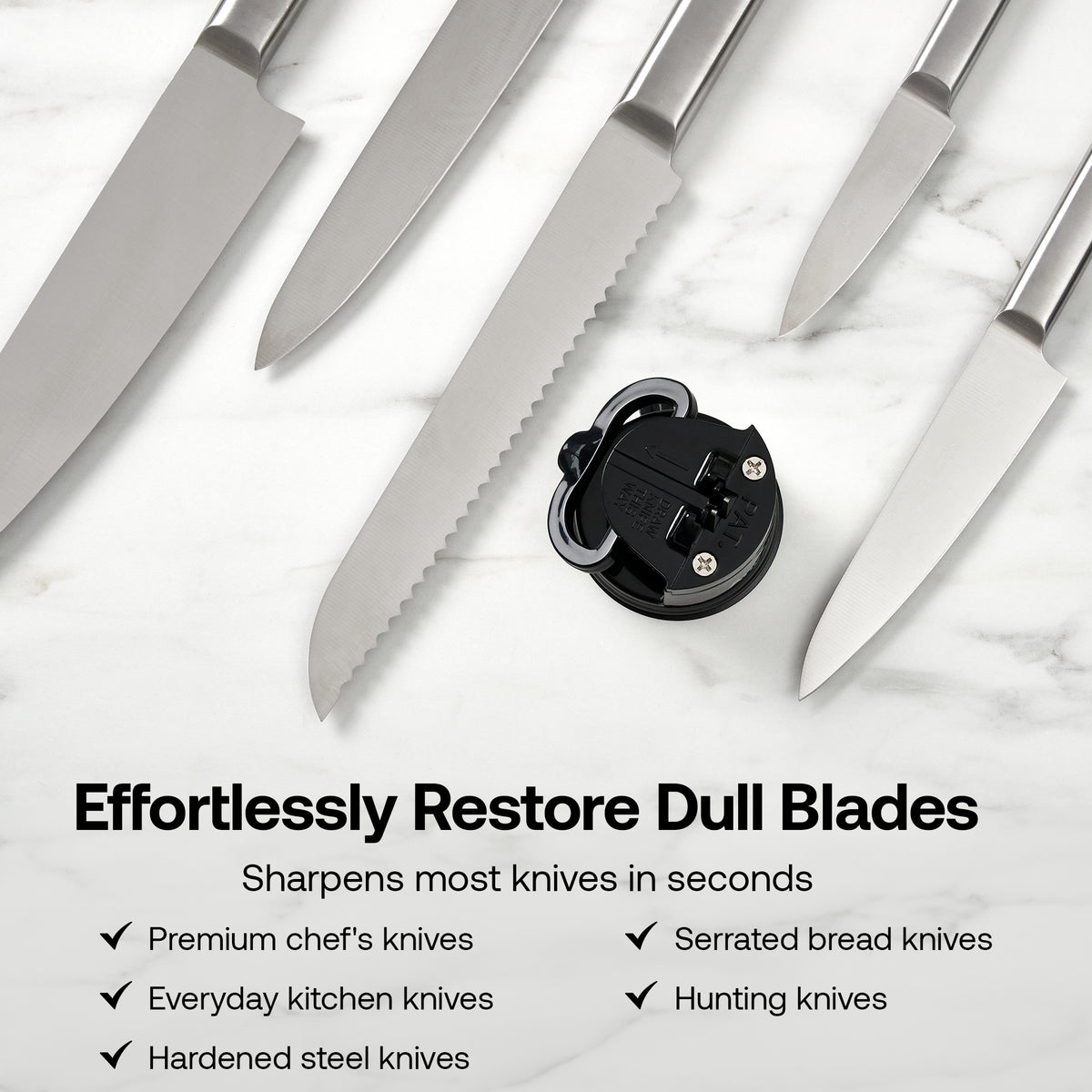 AnySharp Global Knife Sharpener, One Size, Black