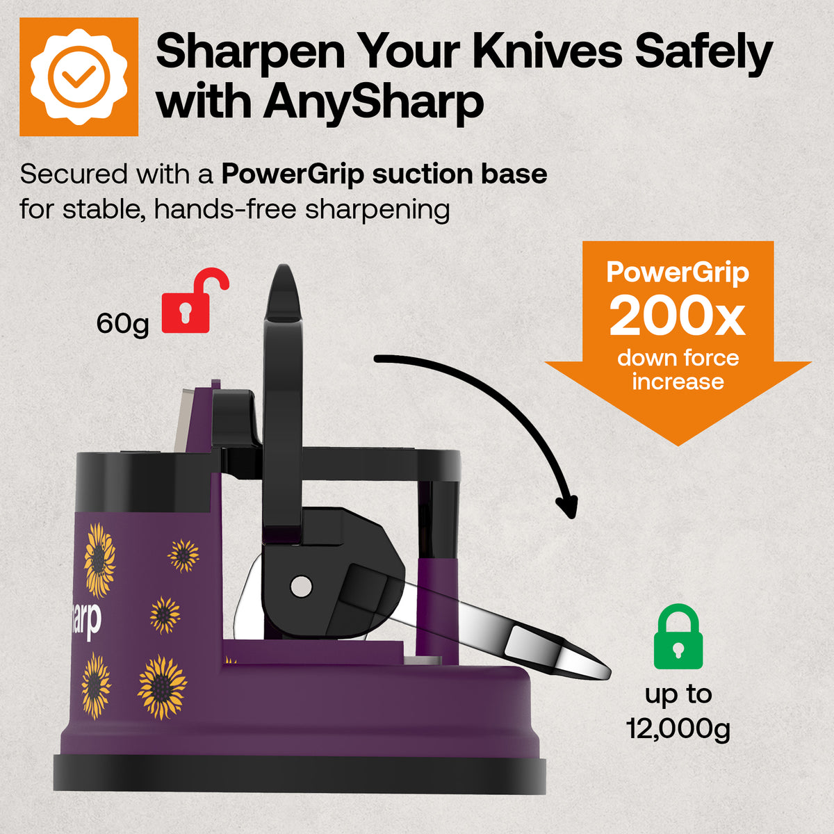 Anysharp Editions Knife Sharpener in Sunflower