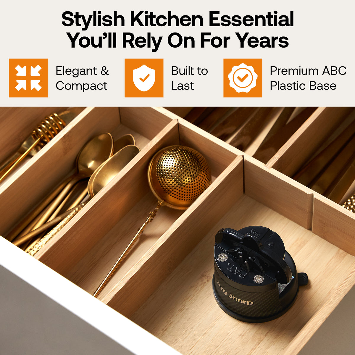 Anysharp Editions Knife Sharpener in Carbon