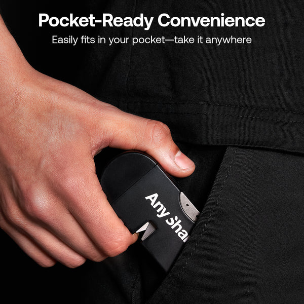 Anysharp Tactical Pocket Knife Sharpener in Black