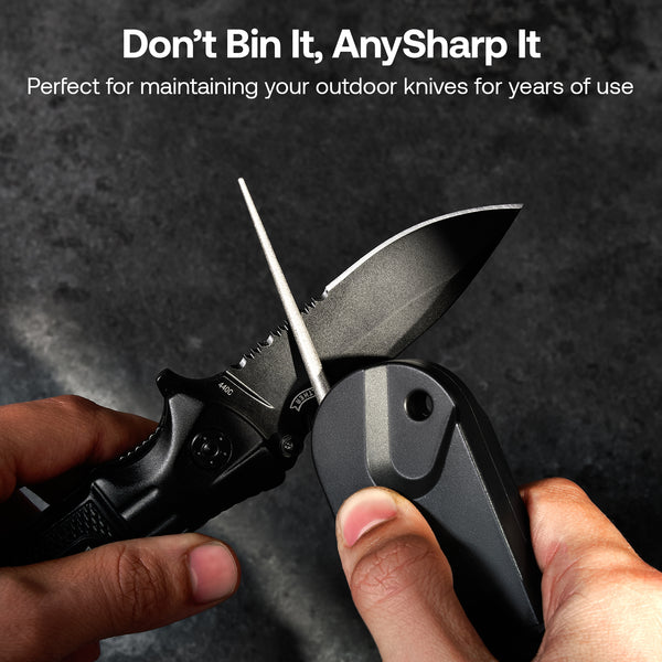 Anysharp Tactical Pocket Knife Sharpener in Black