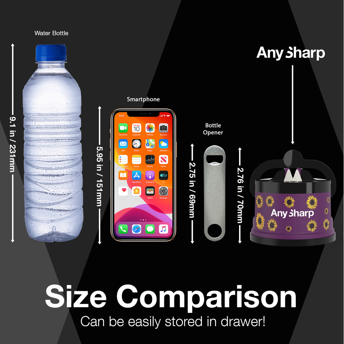 Anysharp Editions Knife Sharpener in Sunflower