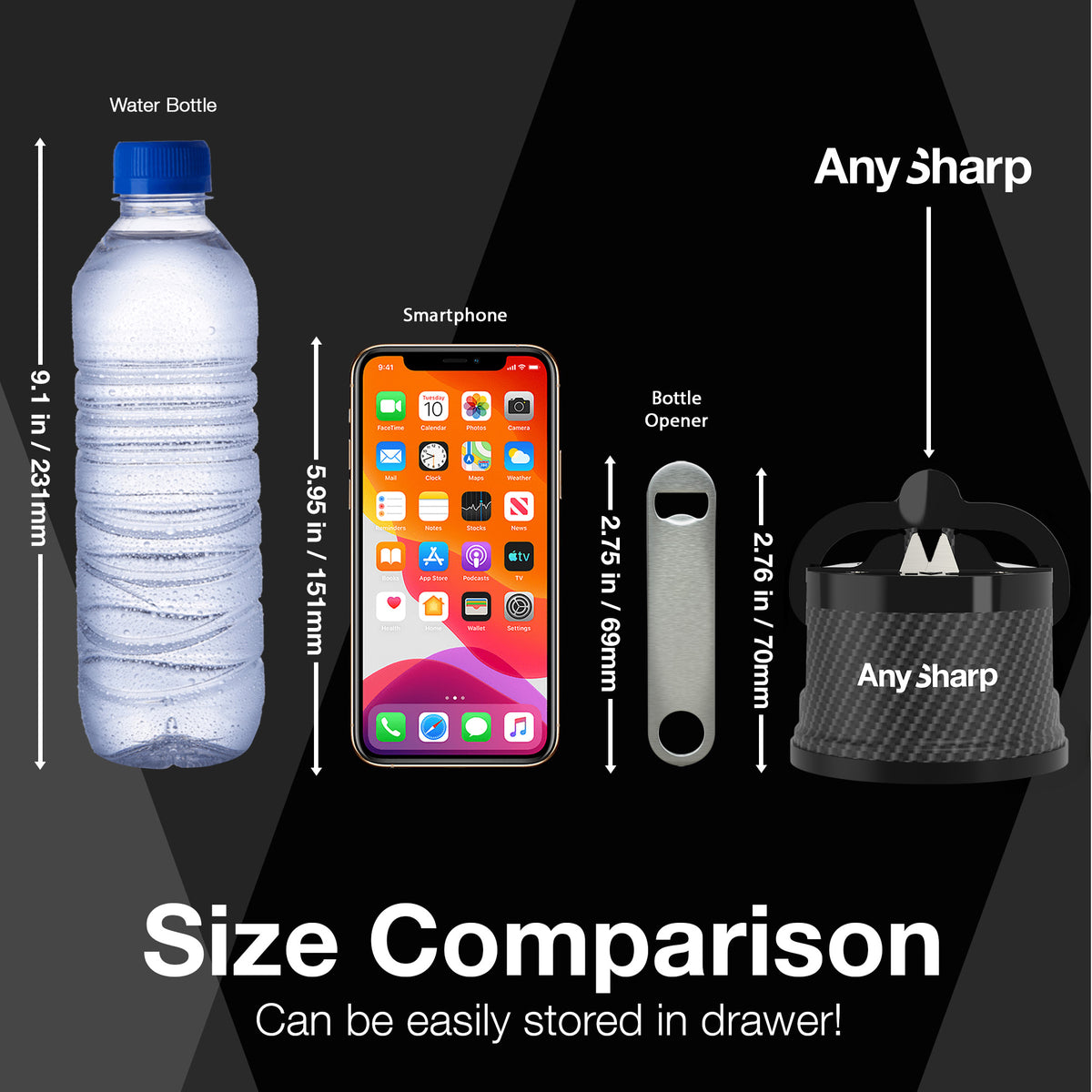 Anysharp Editions Knife Sharpener in Carbon