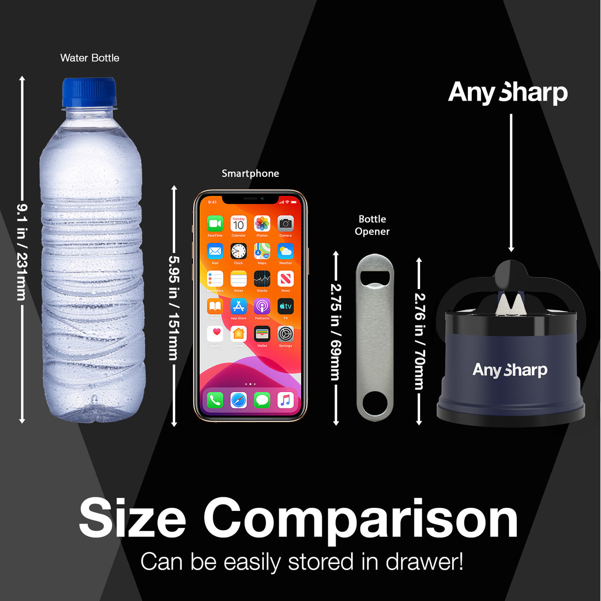 Anysharp Editions Knife Sharpener in Navy