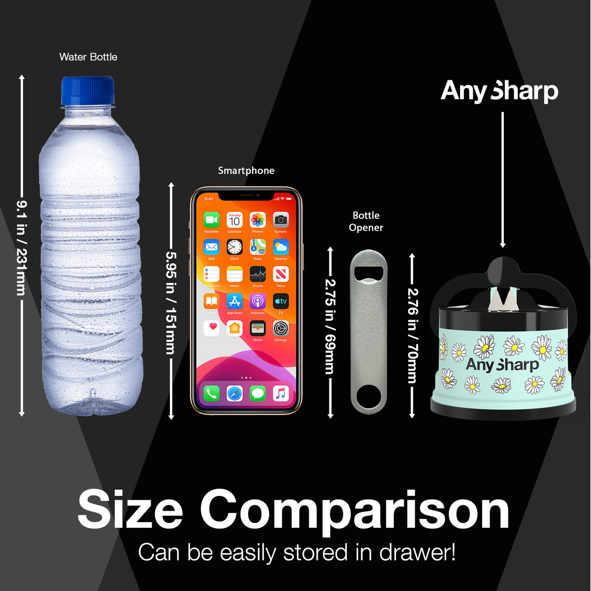 Anysharp Editions Knife Sharpener in Daisy