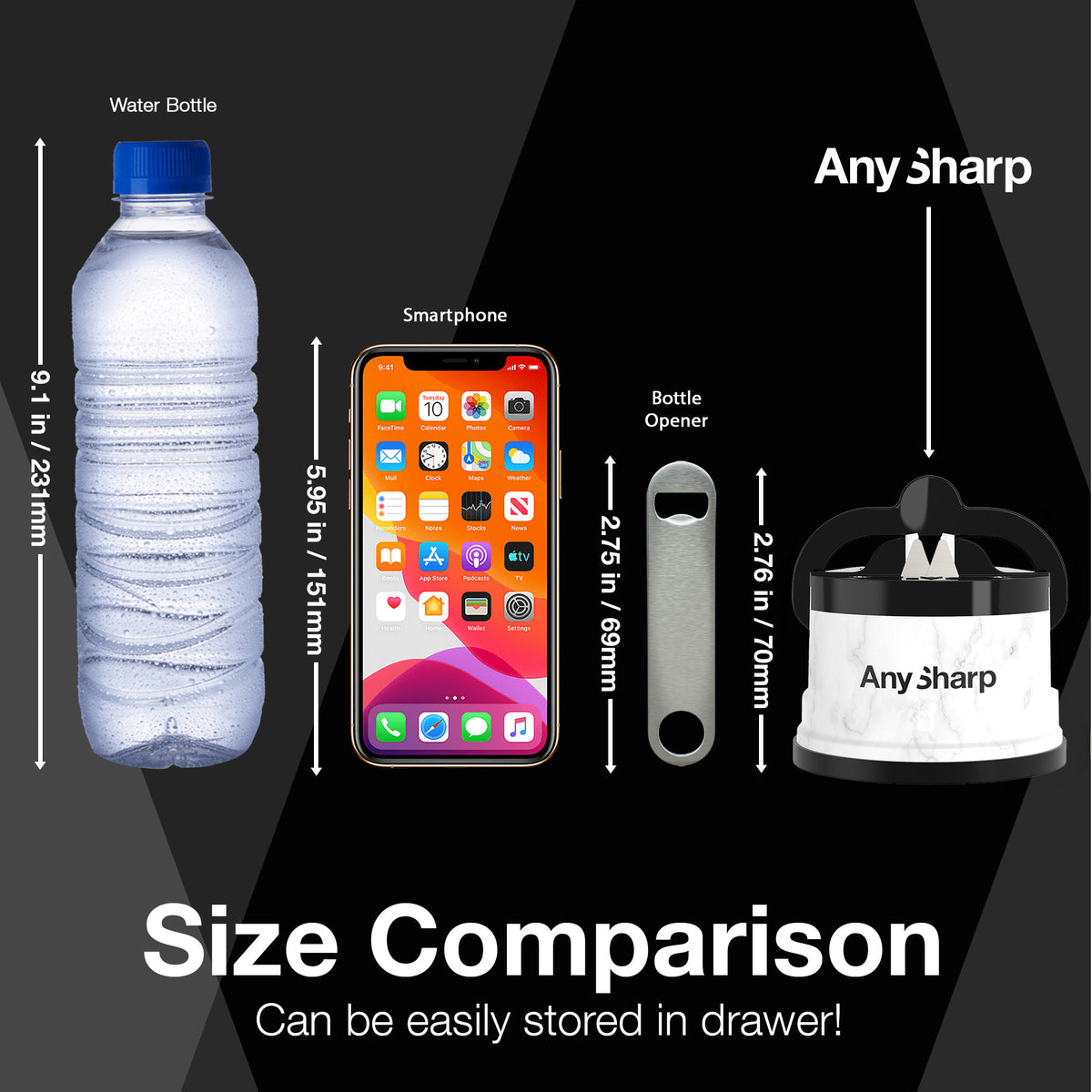 Anysharp Editions Knife Sharpener in White Marble