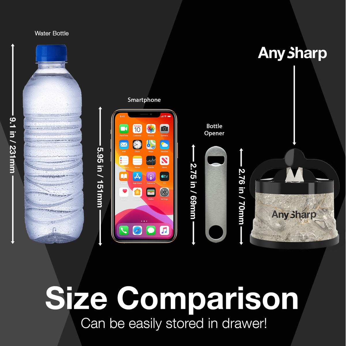 Anysharp Editions Knife Sharpener in Stone