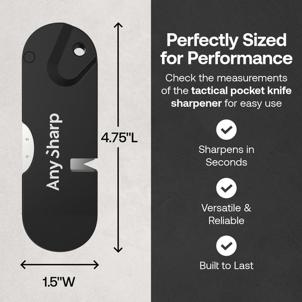 Anysharp Tactical Pocket Knife Sharpener in Black