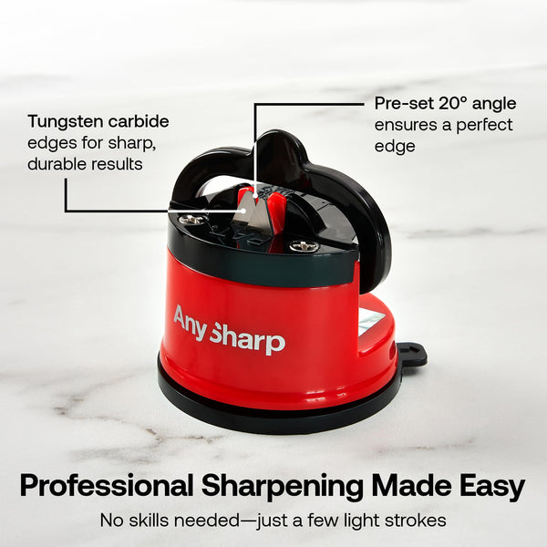 AnySharp Global Knife Sharpener, One Size, Red