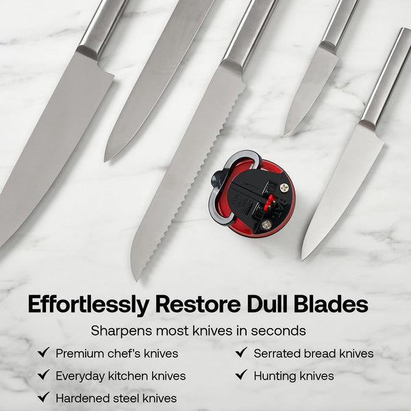 AnySharp Global Knife Sharpener, One Size, Red