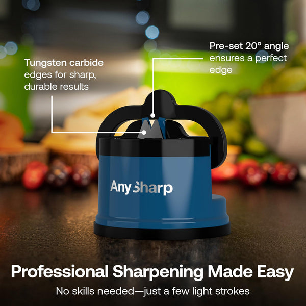 AnySharp Global Knife Sharpener, One Size, Blue