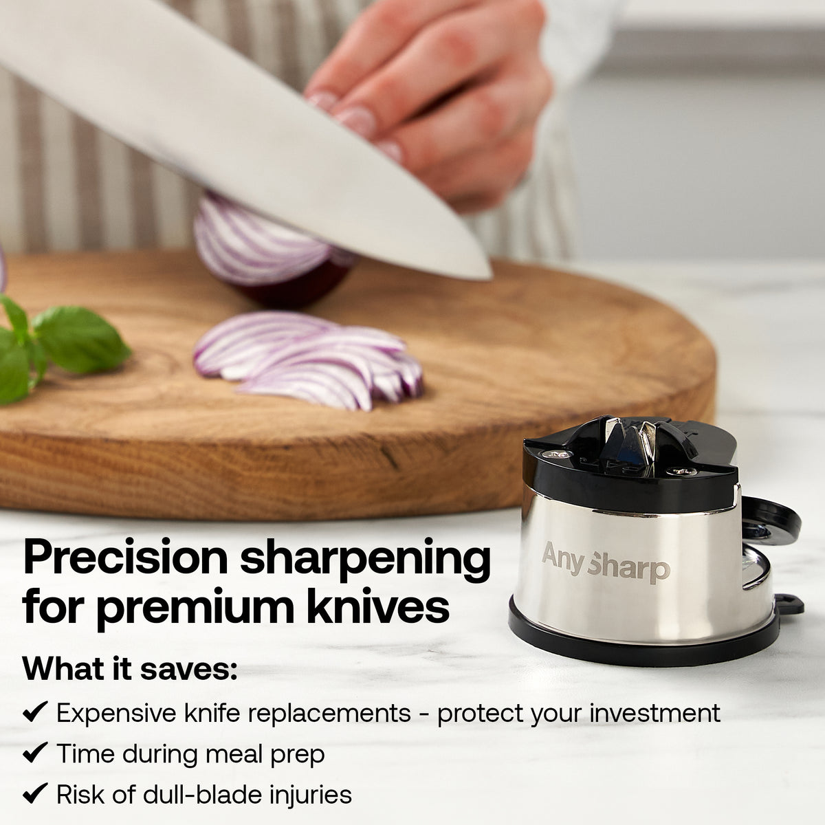 Anysharp Knife Sharpener Pro in Metal
