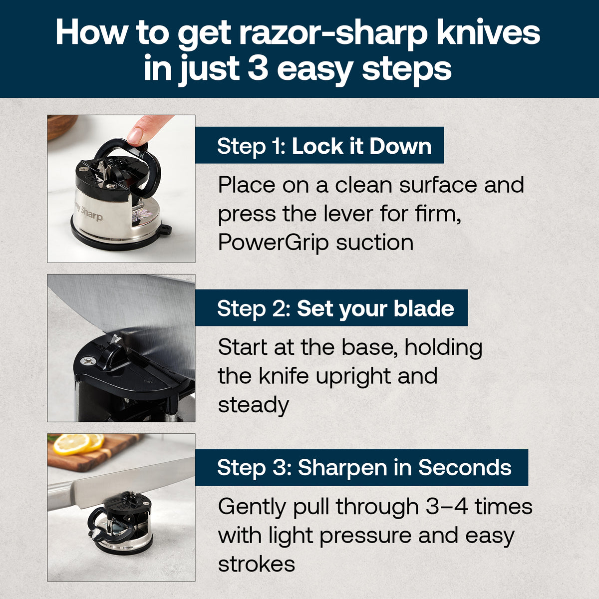 Anysharp Knife Sharpener Pro in Metal