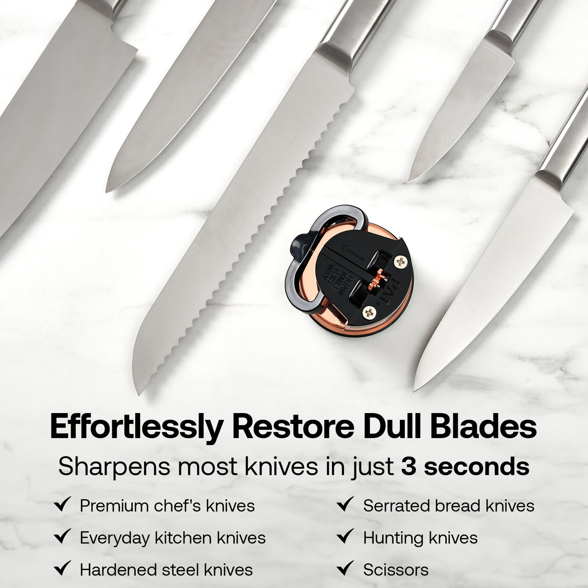 Anysharp Knife Sharpener Pro Chef in Copper