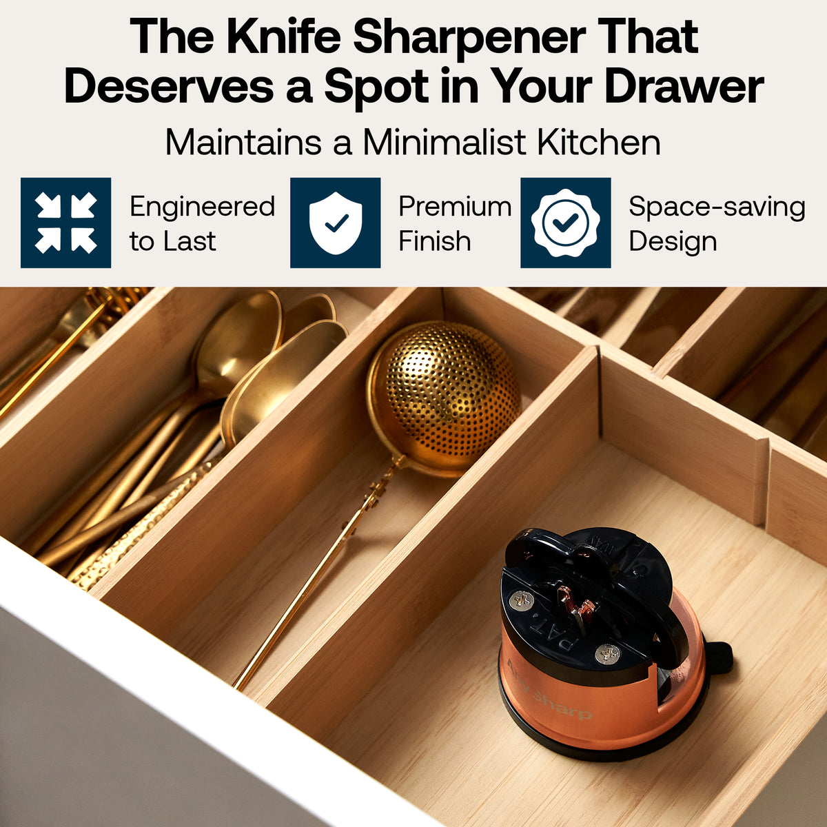 Anysharp Knife Sharpener Pro Chef in Copper