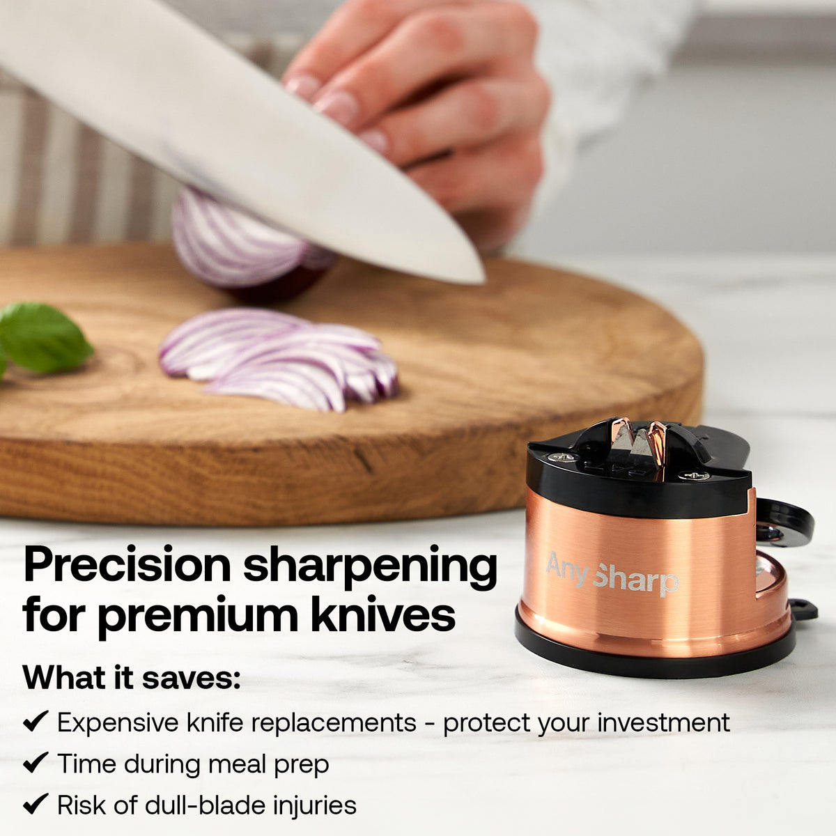 Anysharp Knife Sharpener Pro Chef in Copper