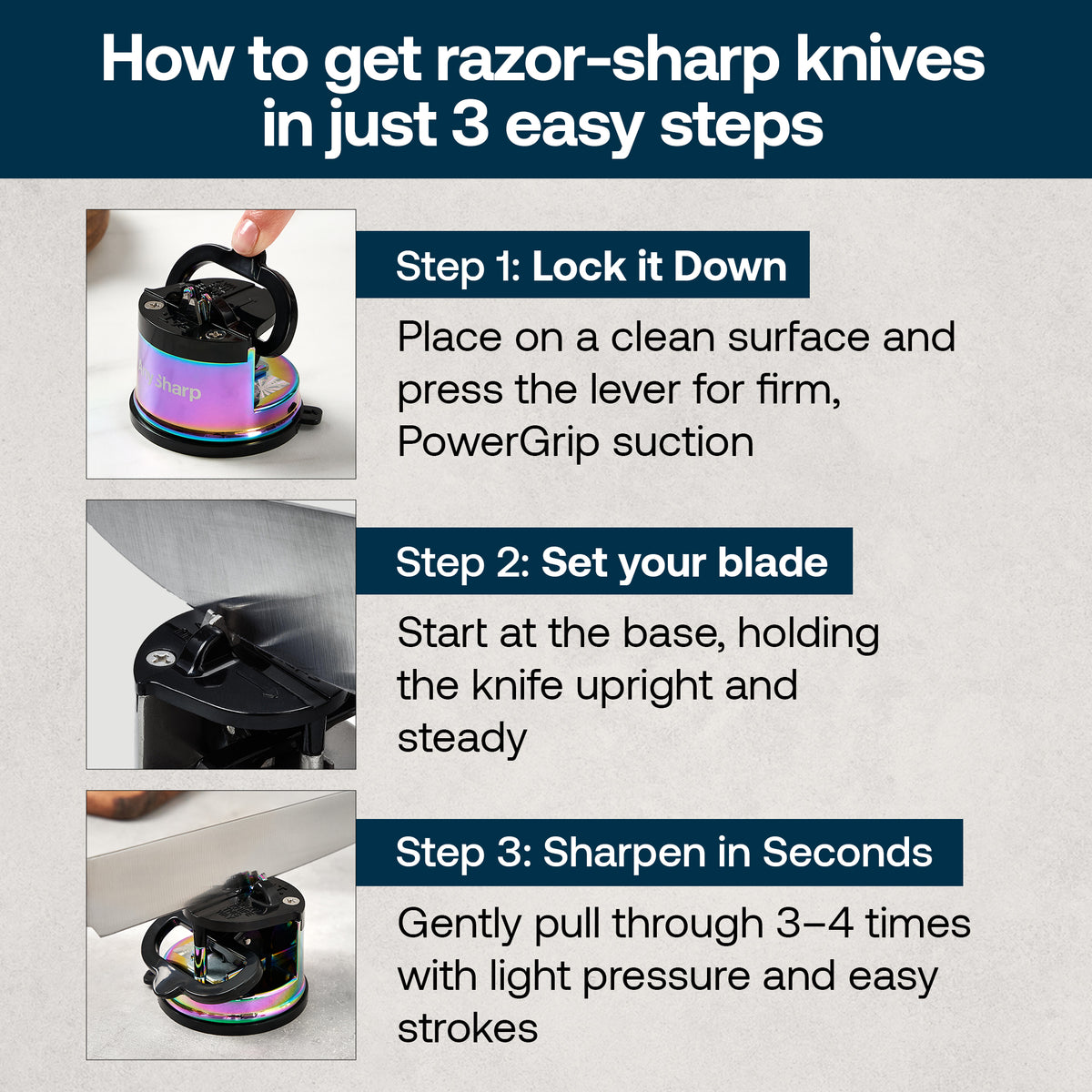 Anysharp Knife Sharpener Pro Chef in Oil Slick